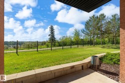 Outdoor patio area with concrete surfacing, bordered by a low concrete block retaining wall - 