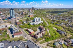 Aerial perspective showcasing urban and natural landscapes - 