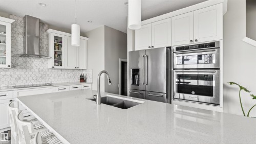 1723 200 Street Nw, Edmonton, AB - Indoor Photo Showing Kitchen With Double Sink With Upgraded Kitchen