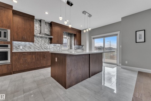 4902 38 Street, Beaumont, AB - Indoor Photo Showing Kitchen With Upgraded Kitchen