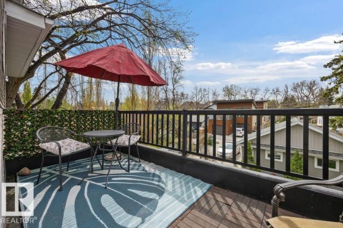 South facing second floor balcony, perfect for morning coffee or to enjoy the beautiful summer sunsets. - 11137 81 Avenue, Edmonton, AB - Outdoor