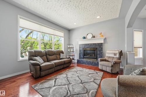 8612 108A Street, Edmonton, AB - Indoor Photo Showing Living Room With Fireplace