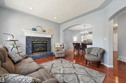 8612 108A Street, Edmonton, AB - Indoor Photo Showing Living Room With Fireplace