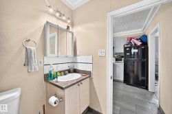 Vanity with an integrated sink and base cabinetry - 