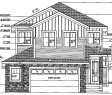 Architectural Drawing. Detailing the exterior facade and dimensions of the property - 2 Mockingbird Crescent, Fort Saskatchewan, AB  - Other 