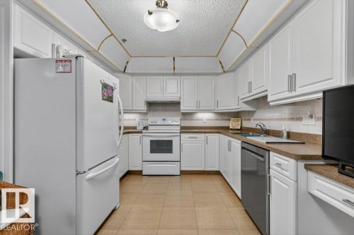 Another view of the kitchen - 101 10903 21 Avenue Nw, Edmonton, AB - Indoor Photo Showing Kitchen With Double Sink