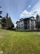 Multilevel residential building with multiple private balconies, surrounded by mature evergreen trees - 
