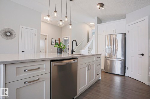 53 Newport Crescent, St. Albert, AB - Indoor Photo Showing Kitchen With Stainless Steel Kitchen With Upgraded Kitchen