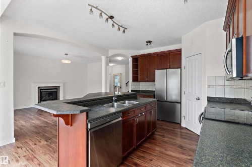 583 Leger Way, Edmonton, AB - Indoor Photo Showing Kitchen With Double Sink