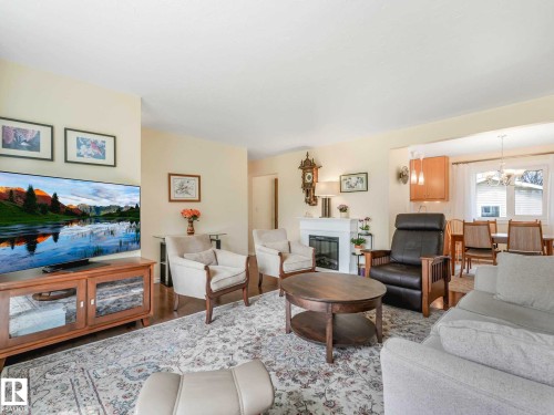 7508 76 Avenue, Edmonton, AB - Indoor Photo Showing Living Room With Fireplace