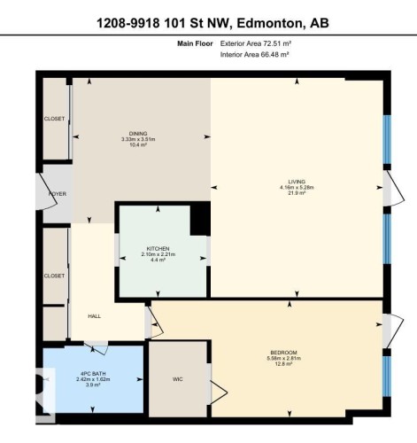 Floor plan - 1208 9918 101 Street, Edmonton, AB - Other