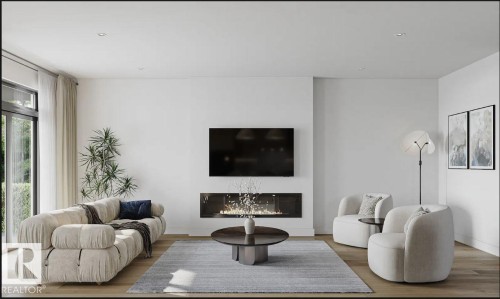 3269 Granville Drive, Edmonton, AB - Indoor Photo Showing Living Room With Fireplace