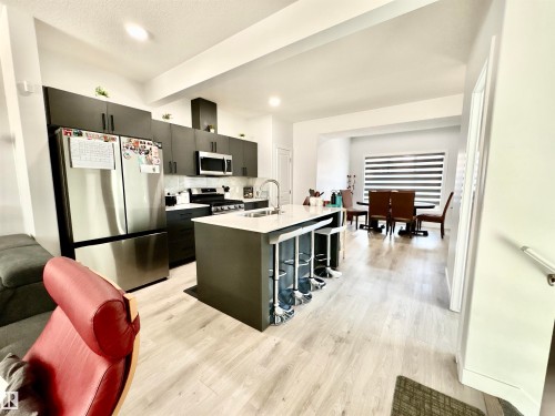 1203 Eaton Lane, Edmonton, AB - Indoor Photo Showing Kitchen With Stainless Steel Kitchen With Upgraded Kitchen