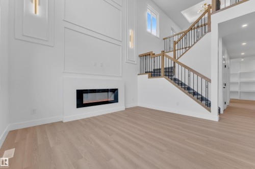 12 Cobblestone Gate, Spruce Grove, AB - Indoor With Fireplace