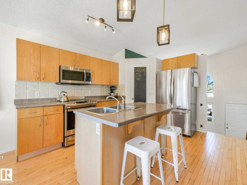3608 130 Avenue, Edmonton, AB - Indoor Photo Showing Kitchen With Stainless Steel Kitchen With Double Sink