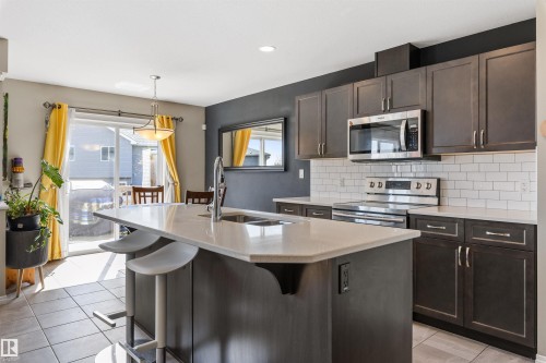 12827 207 Street, Edmonton, AB - Indoor Photo Showing Kitchen With Double Sink With Upgraded Kitchen