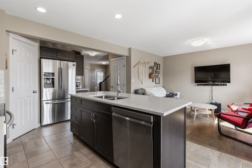 12827 207 Street, Edmonton, AB - Indoor Photo Showing Kitchen With Double Sink