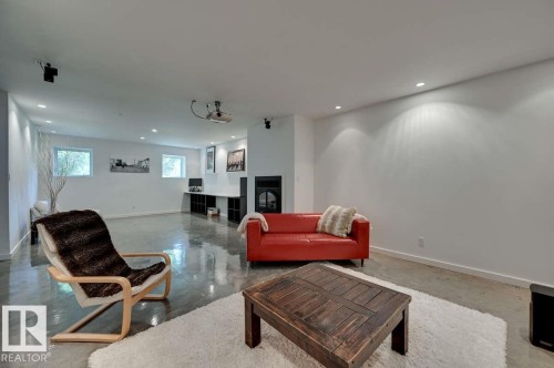14A Birch Drive, St. Albert, AB - Indoor Photo Showing Living Room With Fireplace