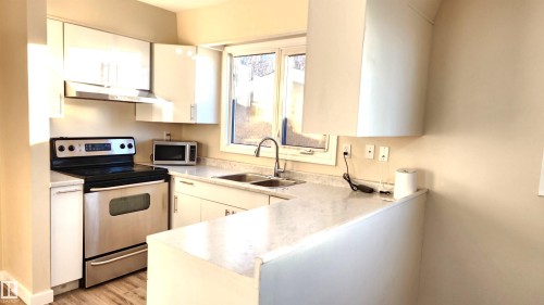 4709 106 Street, Edmonton, AB - Indoor Photo Showing Kitchen With Double Sink