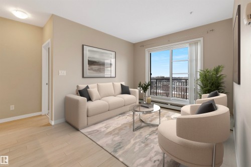 434 1008 Rosenthal Boulevard, Edmonton, AB - Indoor Photo Showing Living Room