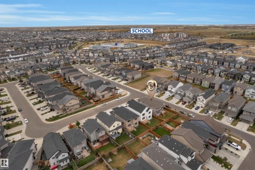 Aerial view of a residential neighborhood with numerous detached homes - 22534 98A Avenue, Edmonton, AB -  With View