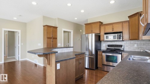 28 1251 Rutherford Road, Edmonton, AB - Indoor Photo Showing Kitchen With Double Sink