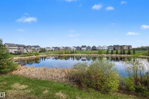 Natural water feature bordered by mature reeds and lush green spaces - 209 1029 173 Stnw, Edmonton, AB - Outdoor With Body Of Water With View