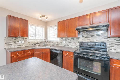 7833 Schmid Place, Edmonton, AB - Indoor Photo Showing Kitchen With Double Sink