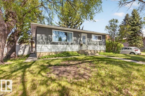 Single-story residence featuring a gray and white exterior - 4630 114 Avenue, Edmonton, AB - Outdoor With Deck Patio Veranda