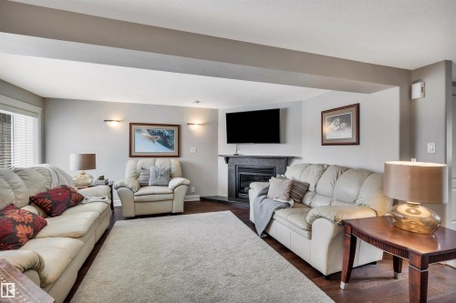14704 88 Avenue, Edmonton, AB - Indoor Photo Showing Living Room With Fireplace