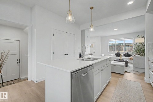 117 Brickyard Drive, Stony Plain, AB - Indoor Photo Showing Kitchen With Double Sink