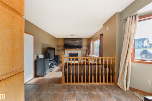 4012 44 Avenue, Stony Plain, AB - Indoor Photo Showing Other Room With Fireplace
