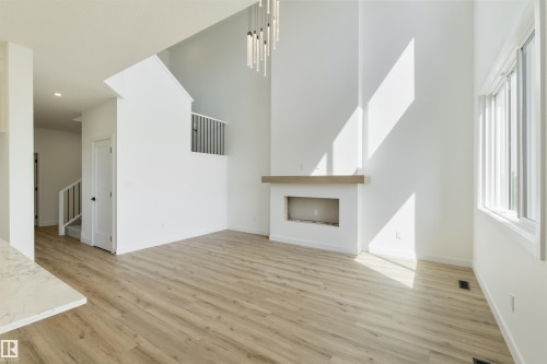 1305 Hawks Ridge Link Nw, Edmonton, AB - Indoor With Fireplace