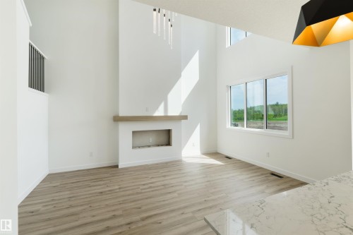 1305 Hawks Ridge Link Nw, Edmonton, AB - Indoor With Fireplace