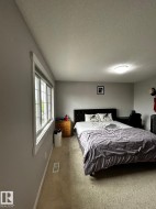 Room featuring light gray painted walls and light-colored carpet flooring - 