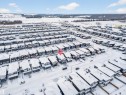 Residential neighborhood featuring multiple detached homes with snow-covered roofs and a distant treeline - 6085 King Landing, Edmonton, AB  - Outdoor With View 