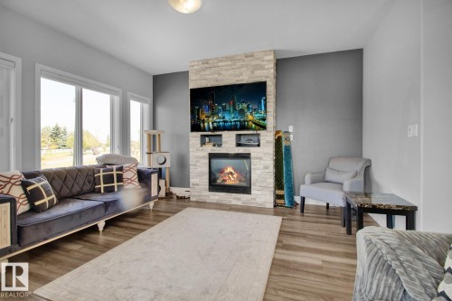 29 13215 153 Avenue, Edmonton, AB - Indoor Photo Showing Living Room With Fireplace