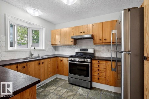 1815 42 Street, Edmonton, AB - Indoor Photo Showing Kitchen With Double Sink