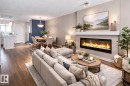 2241 Price Lane, Edmonton, AB  - Indoor Photo Showing Living Room With Fireplace 