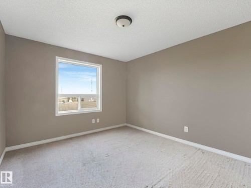 Neutral-toned room featuring a single window, light-colored carpeting, and a ceiling-mounted light fixture - 322 1520 Hammond Gate Nw, Edmonton, AB - Indoor Photo Showing Other Room
