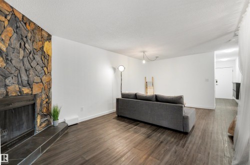 103 10138 116 Street, Edmonton, AB - Indoor Photo Showing Living Room With Fireplace