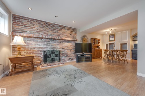 36 Fenwick Crescent, St. Albert, AB - Indoor Photo Showing Living Room With Fireplace