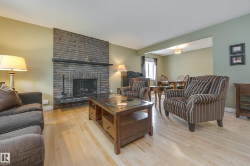 36 Fenwick Crescent, St. Albert, AB - Indoor Photo Showing Living Room With Fireplace
