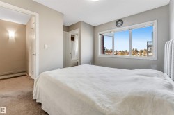 Bright room featuring a large window, neutral wall paint, and brown carpet flooring - 