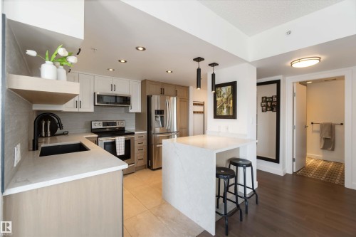 802 10046 117 Street, Edmonton, AB - Indoor Photo Showing Kitchen With Upgraded Kitchen