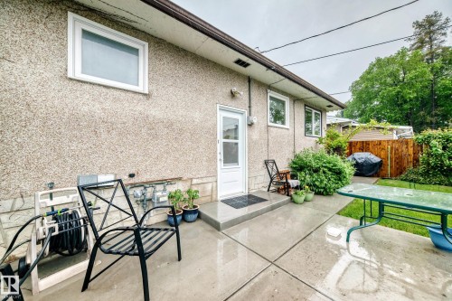 Expansive concrete patio offering direct outdoor access - 8006 159 Street, Edmonton, AB 