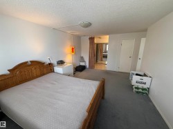 Carpeted room featuring a ceiling-mounted light fixture and white walls - 