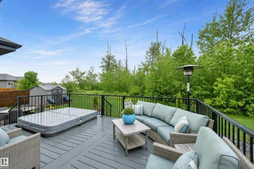 Hot tub included. Deck also has gas line for BBQ - 17 Dillworth Crescent, Spruce Grove, AB 
