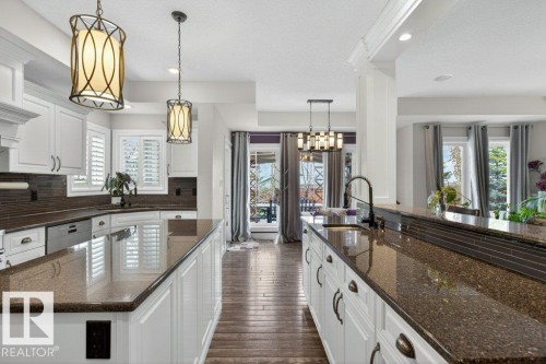 24 Springdale, Sherwood Park, AB - Indoor Photo Showing Kitchen With Double Sink With Upgraded Kitchen