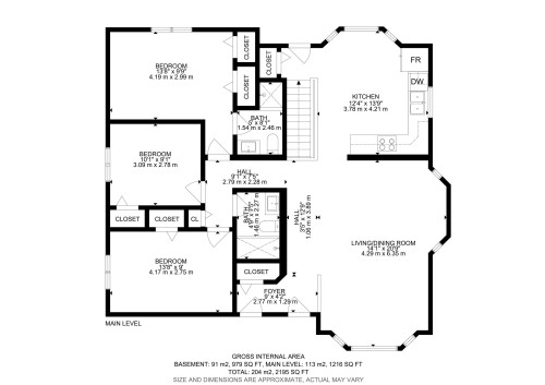 Floor plan - 242 Northmount Drive, Wetaskiwin, AB 